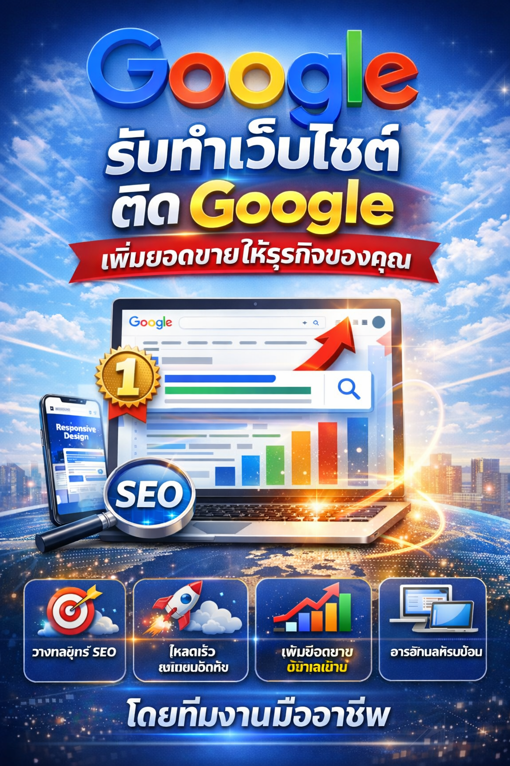 รับทำเว็บไซต์ติด Google